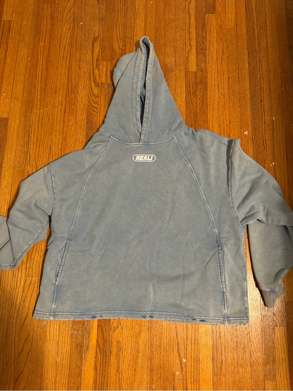 Men's Hooded Pullover Sweatshirt in Dusty Blue